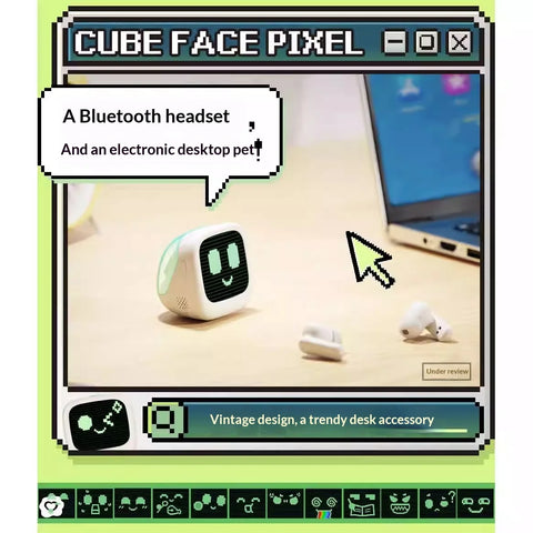 CUBE FACE Pixel  Earphones